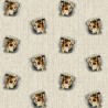 Cotton Rich Linen Look Fabric Novelty Dachshund Or Panel Upholstery