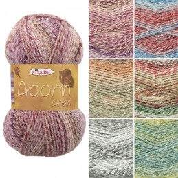 King Cole Acorn Aran Yarn Knitting Crochet 80% Premium Acrylic 20% Wool 100g