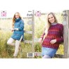 King Cole Knitting Pattern 5816 Women's Sweater & Tunic Knitted in Autumn Chunky