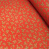 100% Cotton Fabric Lifestyle Christmas Mini Holly Leaf Stars 140cm Wide