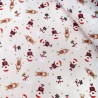 100% Cotton Fabric Lifestyle Christmas Tumbling Characters Santa 140cm Wide