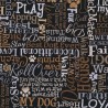 100% Cotton Fabric Timeless Treasures Dog Lovers Words Paws Puppy