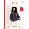 Sirdar Knitting Pattern 10287 Women's Rounded Hem Poncho Top in Jewelspun