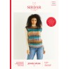 Sirdar Knitting Pattern 10291 Women's Textured Panel Vest Jumper in Jewelspun