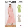 New Look Sewing Pattern N6695 Misses' Dresses with Sleeve Frill & Skirt Options