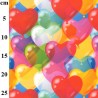 100% Cotton Digital Fabric Rose & Hubble Rainbow Heart Valentine 150cm Wide