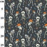 100% Cotton Digital Fabric Rose & Hubble Dancing Skeletons Halloween 150cm Wide
