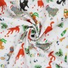 100% Cotton Digital Fabric Little Johnny Party Cats Christmas Festive Animals