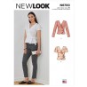 New Look Sewing Pattern N6700 Misses' Wrap Top With Button Or Tie Closure