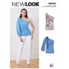New Look Sewing Pattern N6701 Misses' One Shoulder Top With Bow Detail