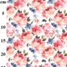 100% Cotton Digital Fabric Rose & Hubble Painted Look Flowers Floral 150cm Wide