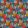 100% Cotton Fabric Justice League DC Comics Heroes Batman Superman Flash