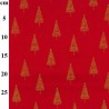 100% Cotton Fabric John Louden Glitter Look Christmas Trees Xmas Festive