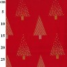 100% Cotton Fabric John Louden Glitter Look Stripe Star Christmas Trees Xmas