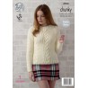 King Cole Knitting Pattern 4702 Women's Sweater Jumper in Big Value Chunky