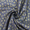 100% Cotton Poplin Fabric Christmas Metallic Pollen Floral Flower Xmas Festive