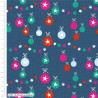 100% Cotton Fabric Christmas Baubles Tinsel Xmas Tree Festive