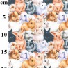 100% Cotton Digital Fabric Rose & Hubble Rabbits Bunny Bunnies 150cm Wide