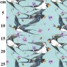 100% Cotton Digital Fabric Rose & Hubble Swifts Birds Animals 150cm Wide