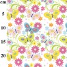 100% Cotton Digital Fabric Rose & Hubble Floral Flower Butterfly 150cm Wide