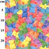 100% Cotton Digital Fabric Rose & Hubble Jelly Bears Sweets Food 150cm Wide