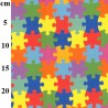 100% Cotton Digital Fabric Rose & Hubble Rainbow Jigsaw Puzzle 150cm Wide