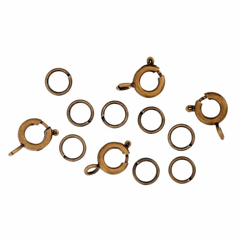 Jewellery Making Bolt & Spring Ring Fasteners: 4 Sets