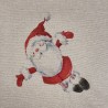 Cotton Rich Linen Look Fabric Christmas Santa Or Panel Upholstery