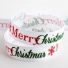 Ribbon 16mm x 5m Merry Christmas Grosgrain Festive Snowflakes