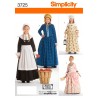 Simplicity Child & Girl Costumes Fabric Sewing Patterns 3725