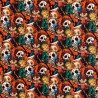 100% Cotton Digital Fabric Nightmare Crazy Gang Halloween 140cm Wide