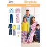 Easy To Sew Child And Adult  Loungewear Simplicity Fabric Sewing Patterns 3935