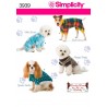 Simplicity Dog Clothes Fabric Sewing Pattern 3939