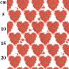 100% Cotton Digital Fabric Rose & Hubble Bouquet Love Hearts Valentines Flower