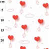 100% Cotton Digital Fabric Rose & Hubble Love Is In The Air Love Hearts Valentines
