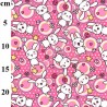 100% Cotton Poplin Fabric Rose & Hubble Cute Bunnies Bunny Skulls Hearts Spots