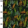 100% Cotton Poplin Rose & Hubble Fabric Leopard Tropical Leaves Palm Tree Animal