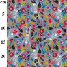 100% Cotton Poplin Fabric Rose & Hubble Halloween Skeletons Floral Flower Bones