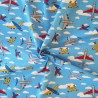 100% Brushed Cotton Winceyette Flannel Fabric R.E.D Textiles Airplane Jets Kids
