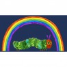 The Very Hungry Caterpillar Rainbow Blue Panel 100% Cotton Fabric Makower