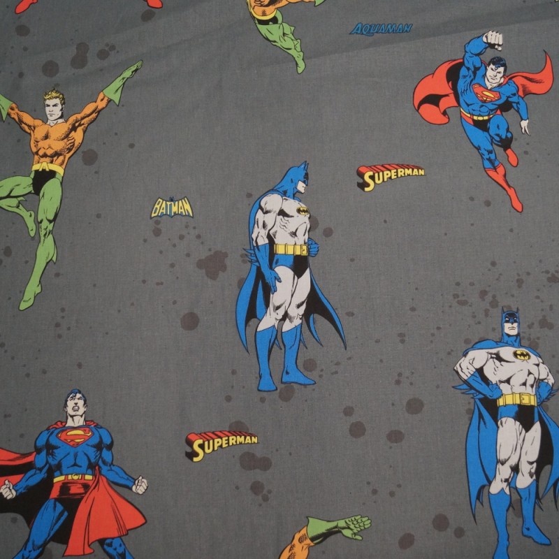 FLASH SALE 100% Cotton Fabric DC Comics Batman Superman Aquaman Justice  League