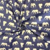 Polycotton Fabric Elephants Baby Elephant Wildlife Animals