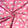 Polycotton Fabric Elephants Baby Elephant Wildlife Animals
