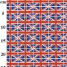 100% Cotton Fabric Digital Small Union Jack Flags Platinum Jubilee 150cm Wide