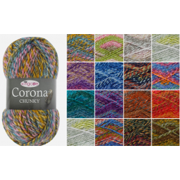 King Cole Corona Chunky Knitting Yarn Acrylic Wool 100g Wool