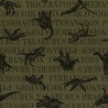Sale 100% Japanese Cotton Fabric Lecien Nico Prehistoric Dinosaurs & Names