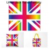 100% Cotton Linen Look Feel Fabric Union Jack Fantasy Flag Allover Or Panel
