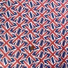 100% Cotton Fabric Digital Tossed Union Jack Flags Platinum Jubilee 150cm Wide