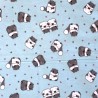 100% Brushed Cotton Winceyette Flannel Fabric R.E.D Textiles Squirrels Blue