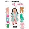 Simplicity Doll and Clothes Fabric Sewing Pattern 5276